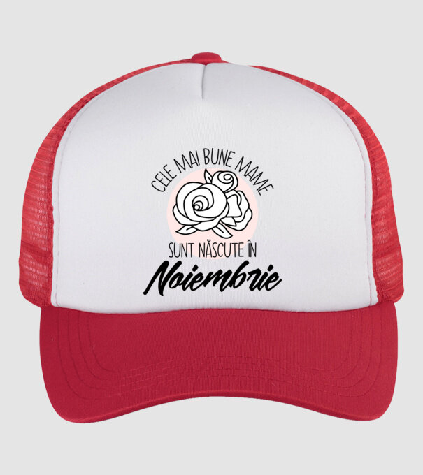 Cele mai bune mame sunt născute în Noiembrie model alb/roșu pe tricou