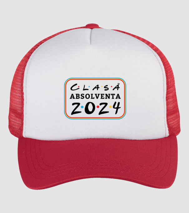 Clasă absolventă friends model alb/roșu pe tricou