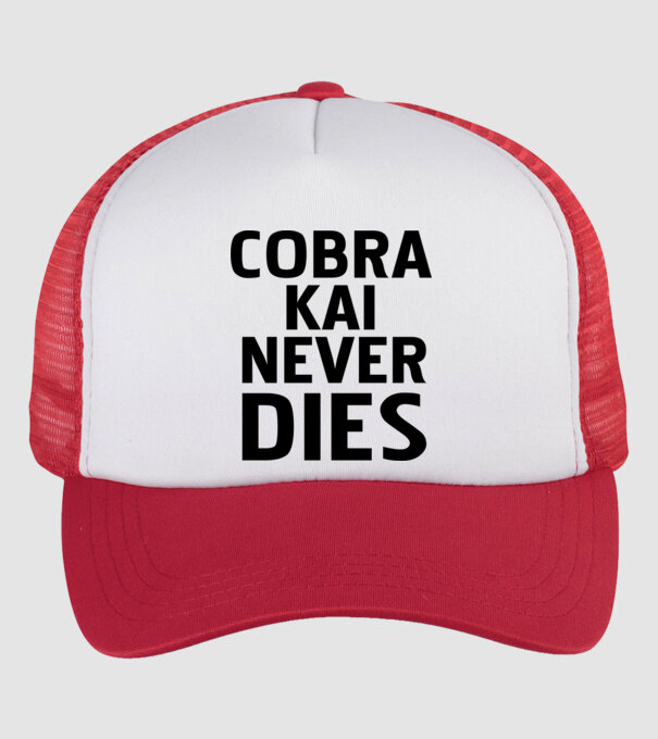cobra kai never dies model alb/roșu pe tricou