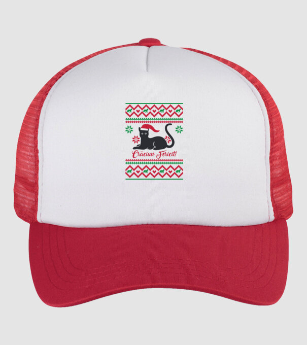 crăciun fericit model alb/roșu pe tricou