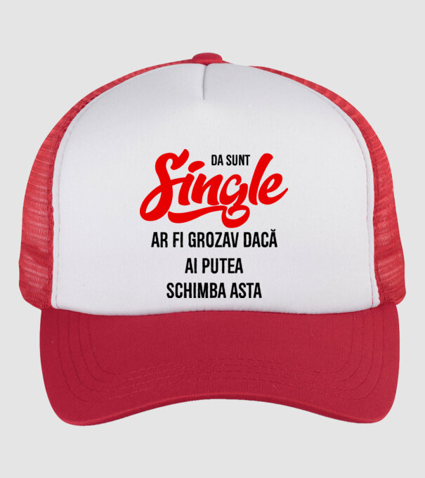 da, sunt single, ar fi grozav dacă ai putea schimba asta model alb/roșu pe tricou