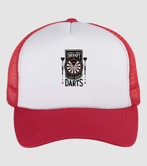 Darts Therapy model alb/roșu pe tricou