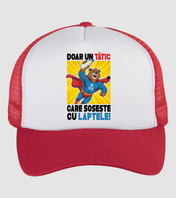 Doar un Tătic Care sosește cu laptele model alb/roșu pe tricou