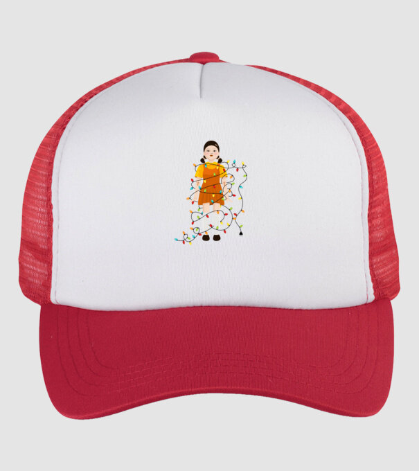 doll squid game model alb/roșu pe tricou