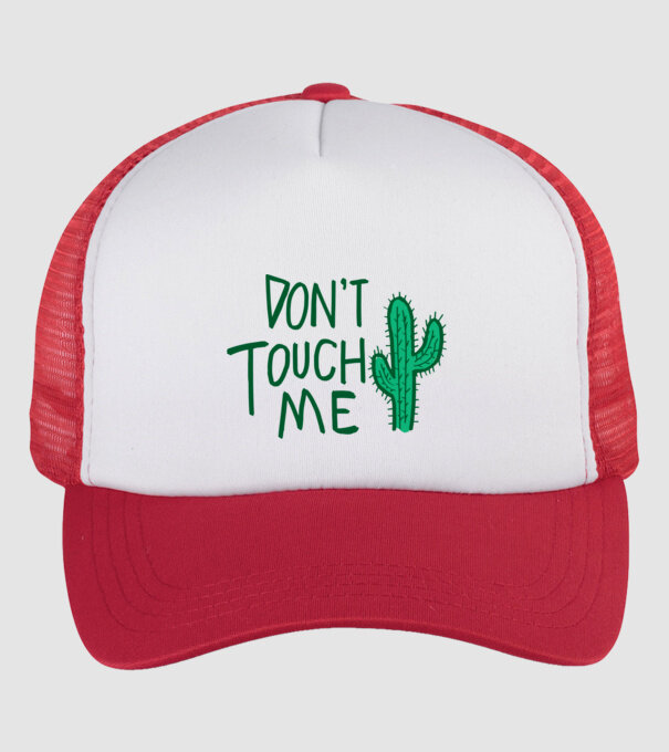 Dont touch me model alb/roșu pe tricou