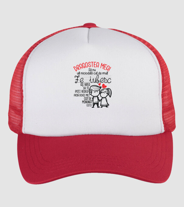 Dragostea mea Cât de minunat ești model alb/roșu pe tricou