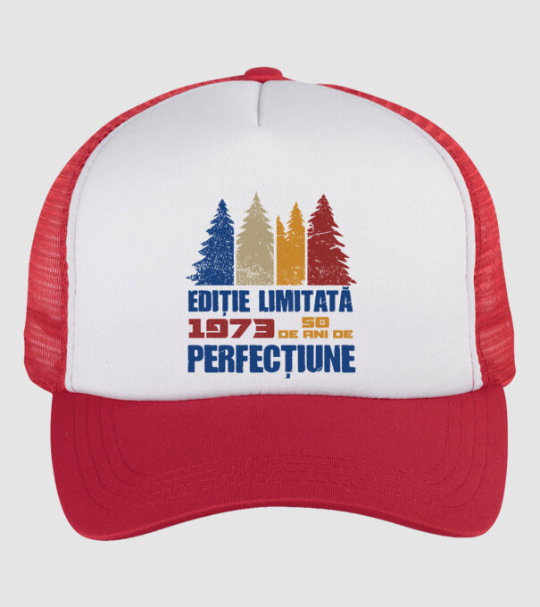 Ediție limitată 1973 - 50 de ani de perfecțiune model alb/roșu pe tricou