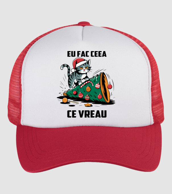 Eu fac ceea ce vreau Alb model alb/roșu pe tricou