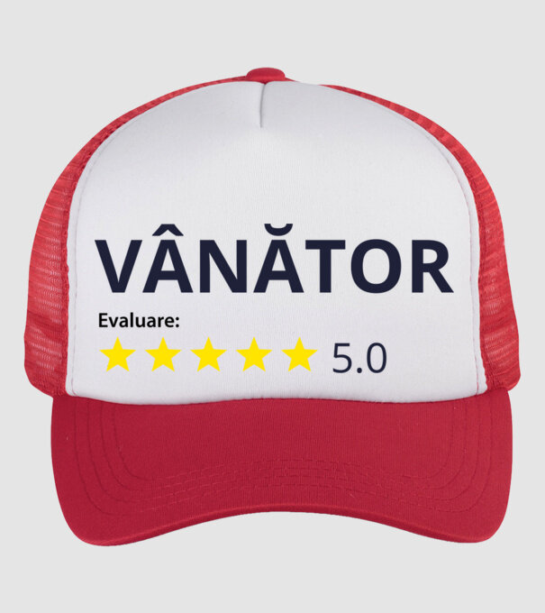 evaluare: vânător de 5 stele model alb/roșu pe tricou