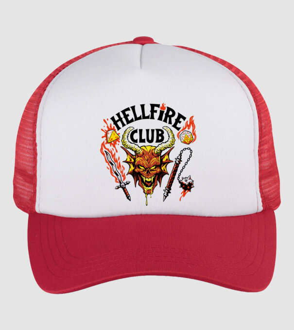 Hellfire ok model alb/roșu pe tricou