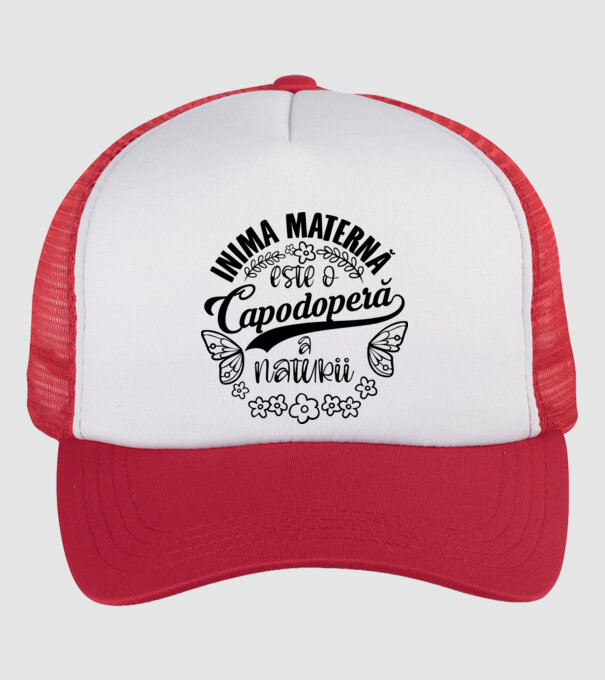 Inima maternă este o capodoperă a naturii model alb/roșu pe tricou