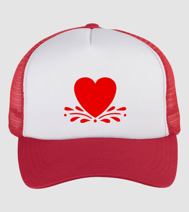 inimă Valentine model alb/roșu pe tricou