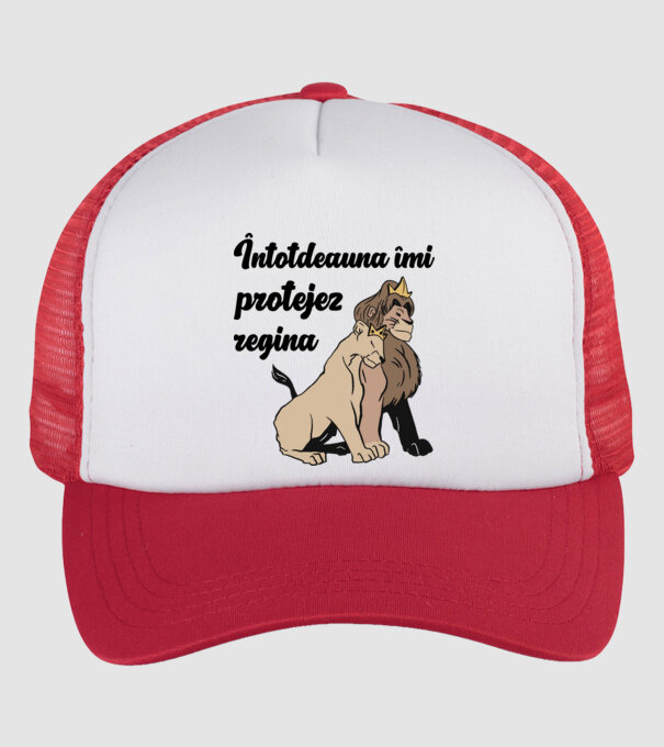 Întotdeauna îmi protejez regina model alb/roșu pe tricou