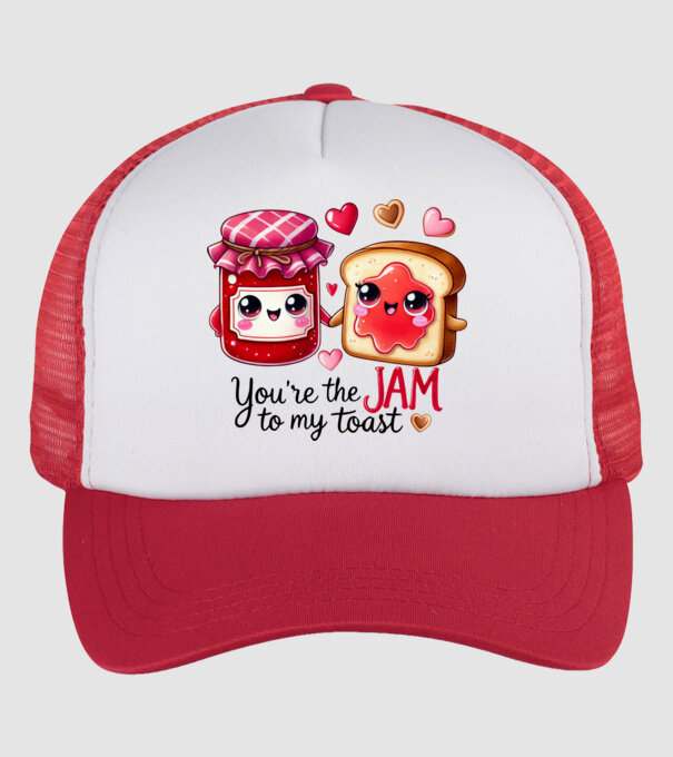 Jam to my Toast model alb/roșu pe tricou