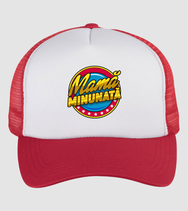 mamă minunată model alb/roșu pe tricou