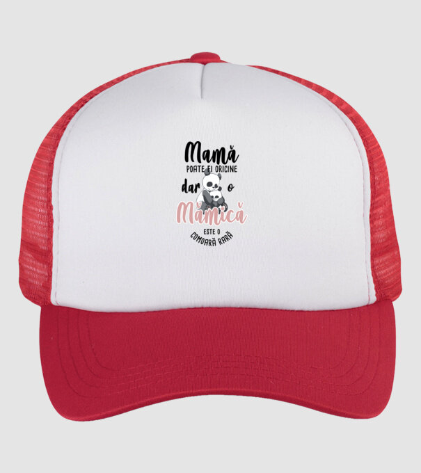 mamă poate fi oricine, dar o mămică este o comoară rară model alb/roșu pe tricou