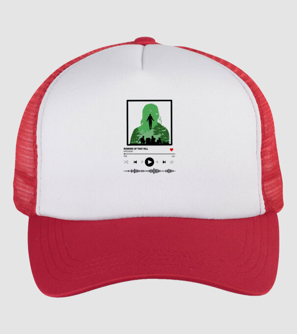maxs favourite song stranger things model alb/roșu pe tricou