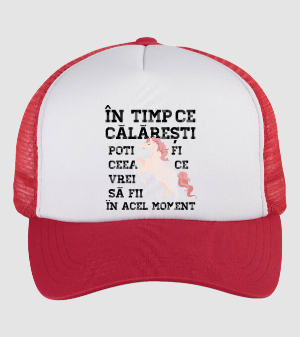 în timp ce călărești poți fi ceea ce vrei să fii - în acel moment model alb/roșu pe tricou