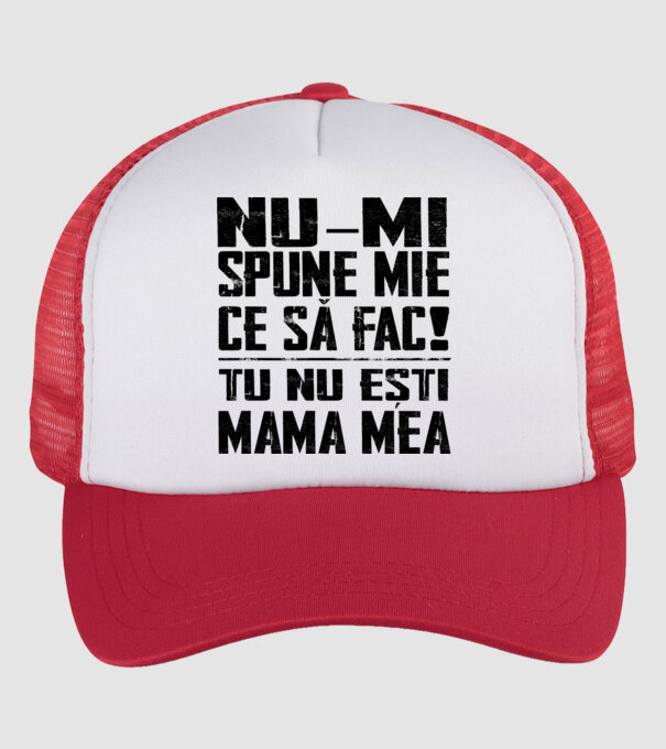 ne-mondd-meg-mit-csinaljak-ANYA-FEKETE-RO model alb/roșu pe tricou