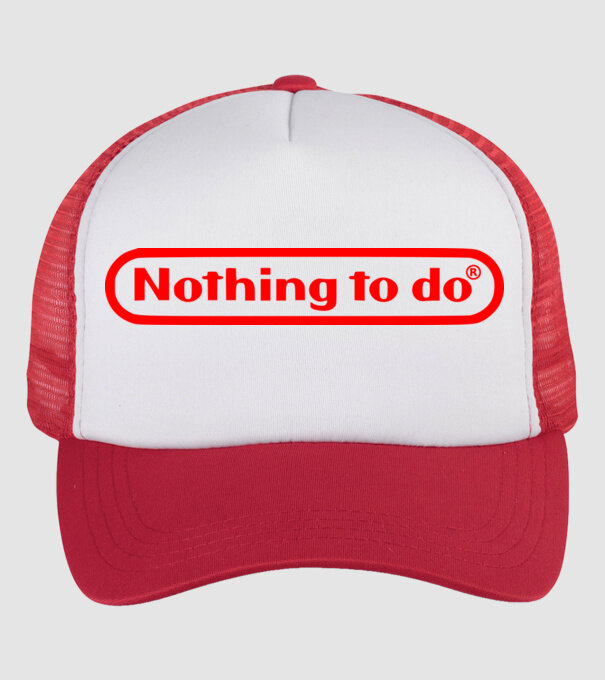 Nothing to do model alb/roșu pe tricou