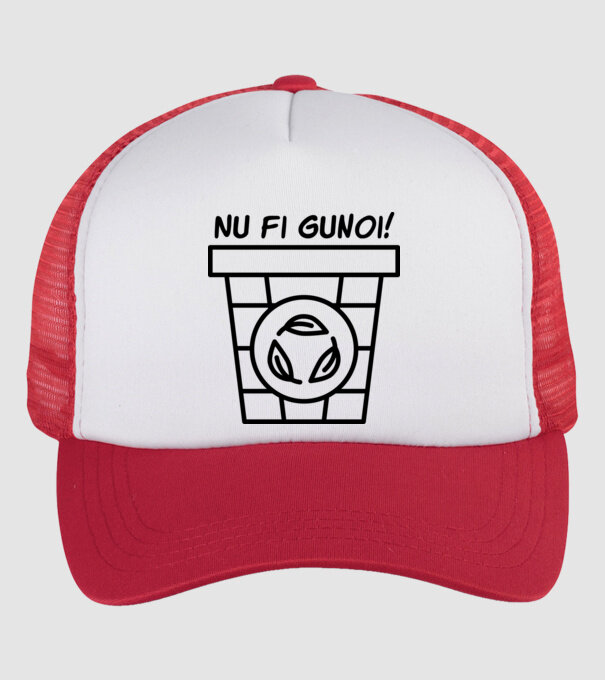 Nu fi gunoi  model alb/roșu pe tricou