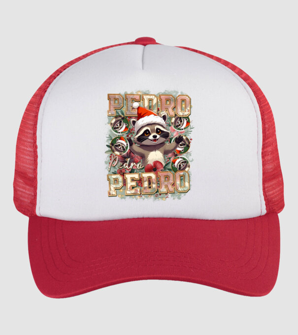 Pedro pedro flower xmas model alb/roșu pe tricou