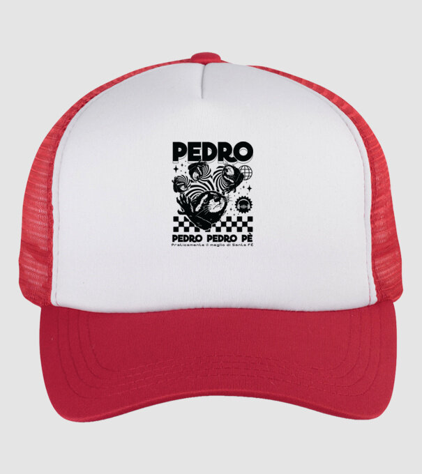 Pedro techno model alb/roșu pe tricou