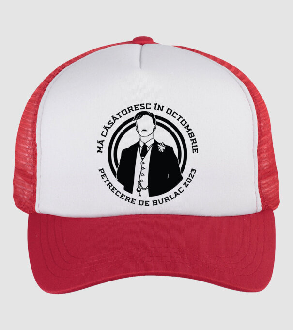 Petrecere de burlac octombrie model alb/roșu pe tricou