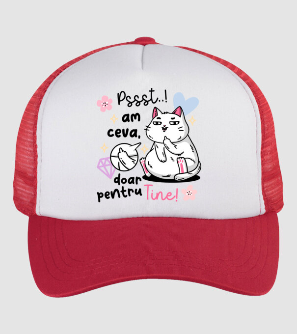 Pssst, am ceva doar pentru tine! model alb/roșu pe tricou