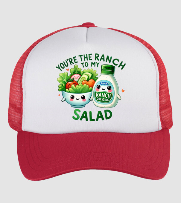 Ranch to my Salad model alb/roșu pe tricou