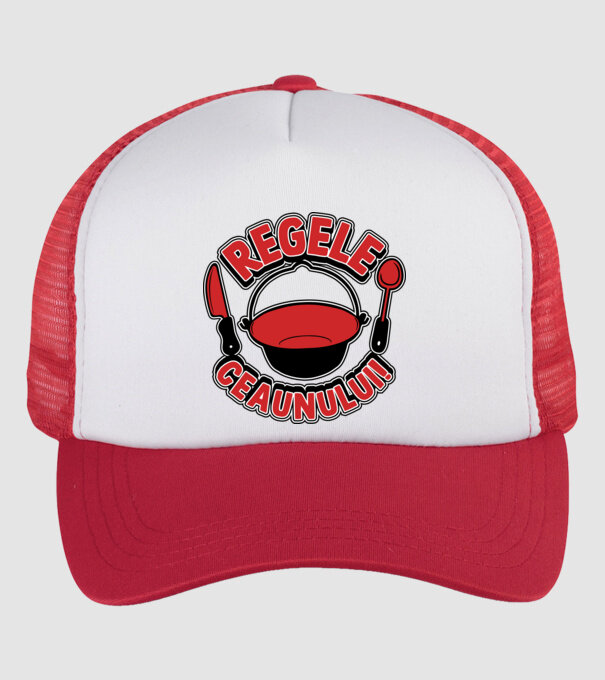 Regele - ceaunului! model alb/roșu pe tricou