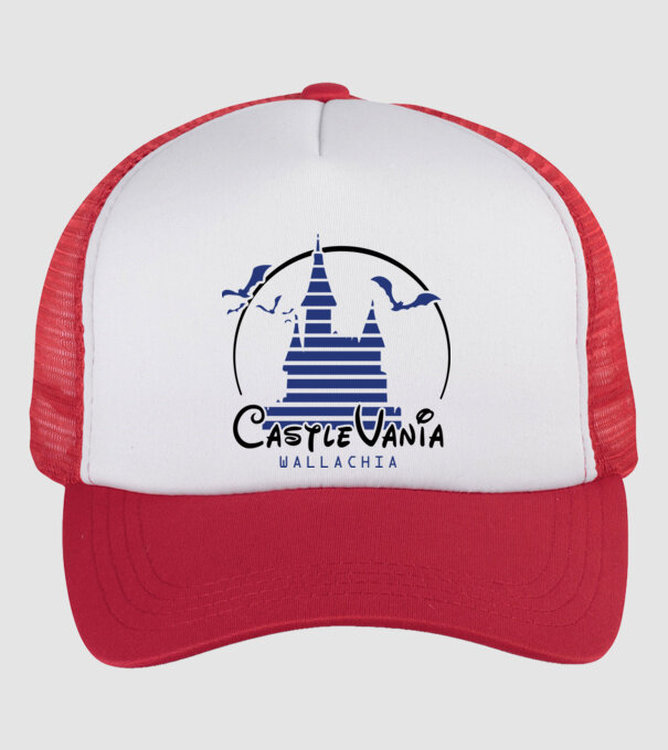 România CastleVania model alb/roșu pe tricou
