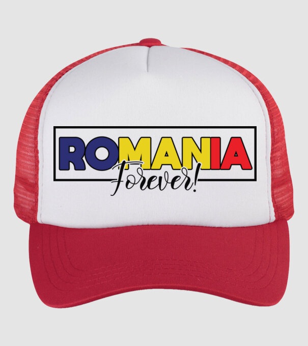 Romania forever model alb/roșu pe tricou