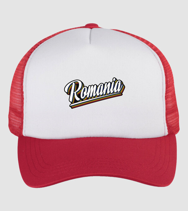 România retro model alb/roșu pe tricou