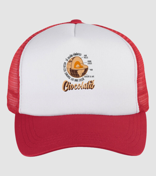 să salvăm Pământul! acesta este singurul loc unde există ciocolată - alune prăjite, caramel lipicios, nuga, ciocolată cu lapte model alb/roșu pe tricou