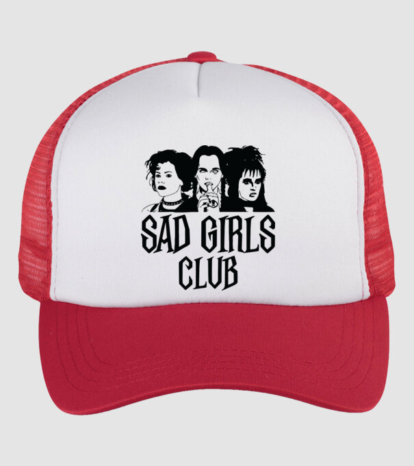 Sad Girls Club model alb/roșu pe tricou