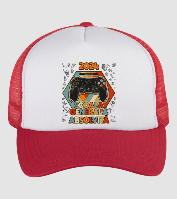 școala generală școala generală model alb/roșu pe tricou