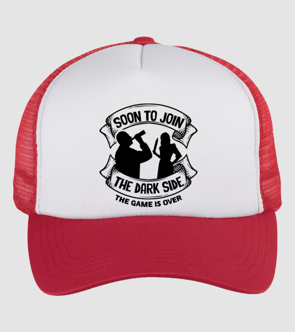 Soon join the dark side model alb/roșu pe tricou