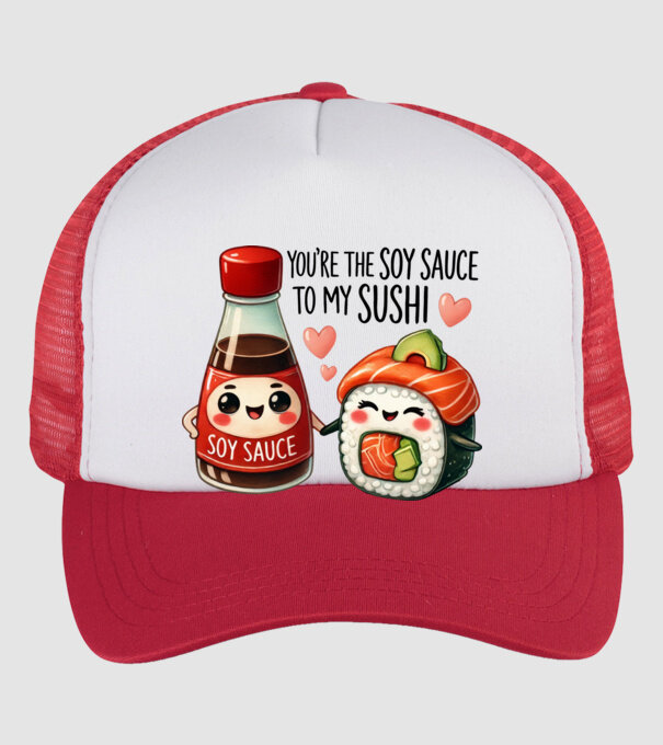 Soy Sauce to my Sushi model alb/roșu pe tricou
