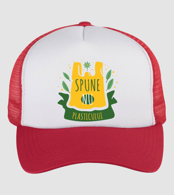 spune nu plasticului model alb/roșu pe tricou