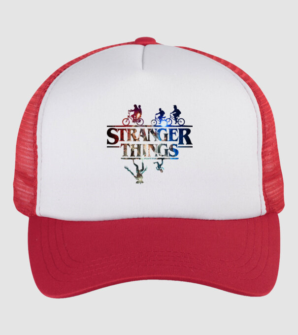 stranger things quote poster2 model alb/roșu pe tricou