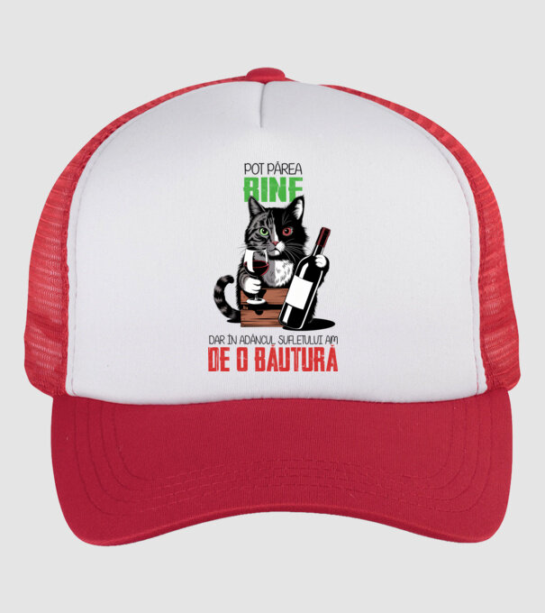 sunt bun pentru o băutură Alb model alb/roșu pe tricou