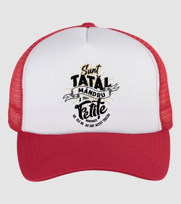 Sunt tatăl mândru a trei fetițe minunate - da, ele mi-au dat acest tricou model alb/roșu pe tricou