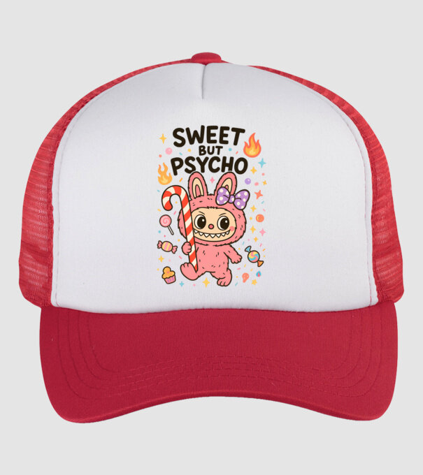 Sweet but psycho model alb/roșu pe tricou