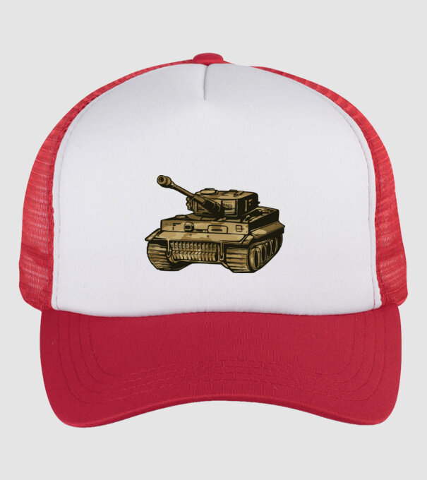 Tancuri model alb/roșu pe tricou