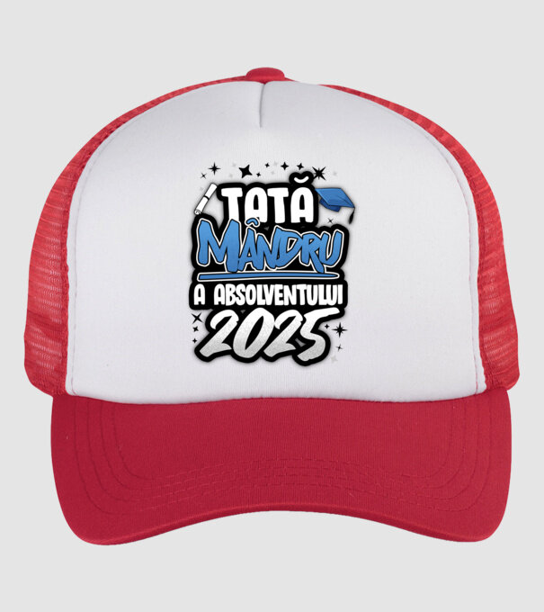 Tată MÂNDRU a absolventului model alb/roșu pe tricou
