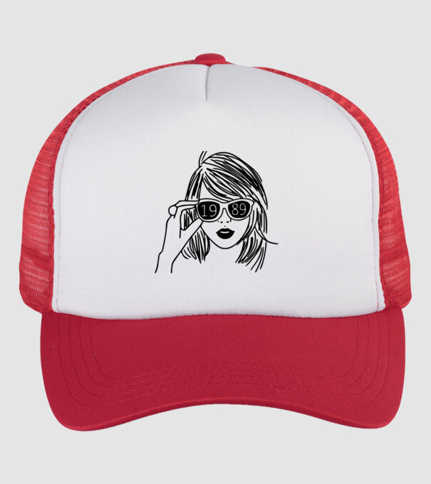 Taylor Swift 1989 model alb/roșu pe tricou