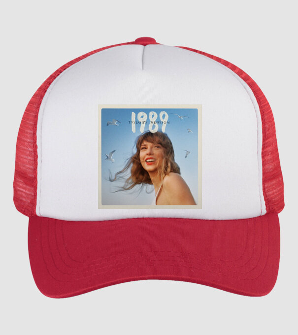 Taylor Swift cover model alb/roșu pe tricou