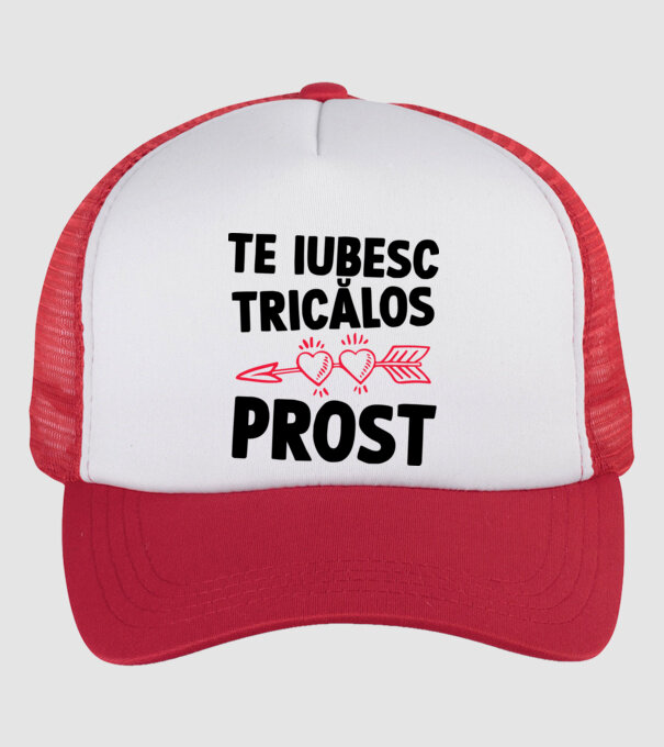 Te iubesc, ticălos prost model alb/roșu pe tricou