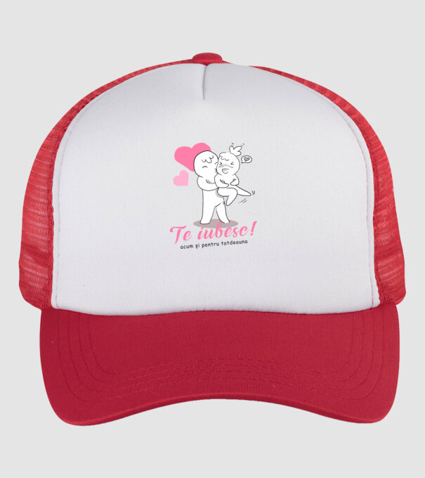 te iubesc model alb/roșu pe tricou